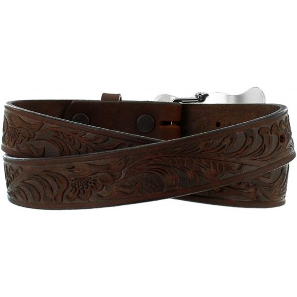 JUSTIN KIDS' BROWN EMBOSSED BELT