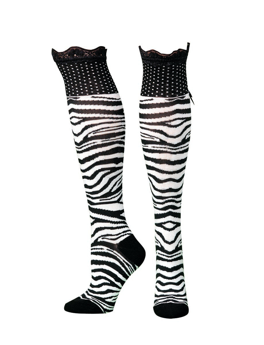 ZEBRA FASHION BOOT SOCKS