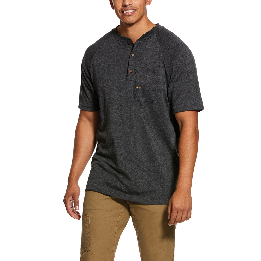 ARIAT REBAR COTTON STRONG HENLEY