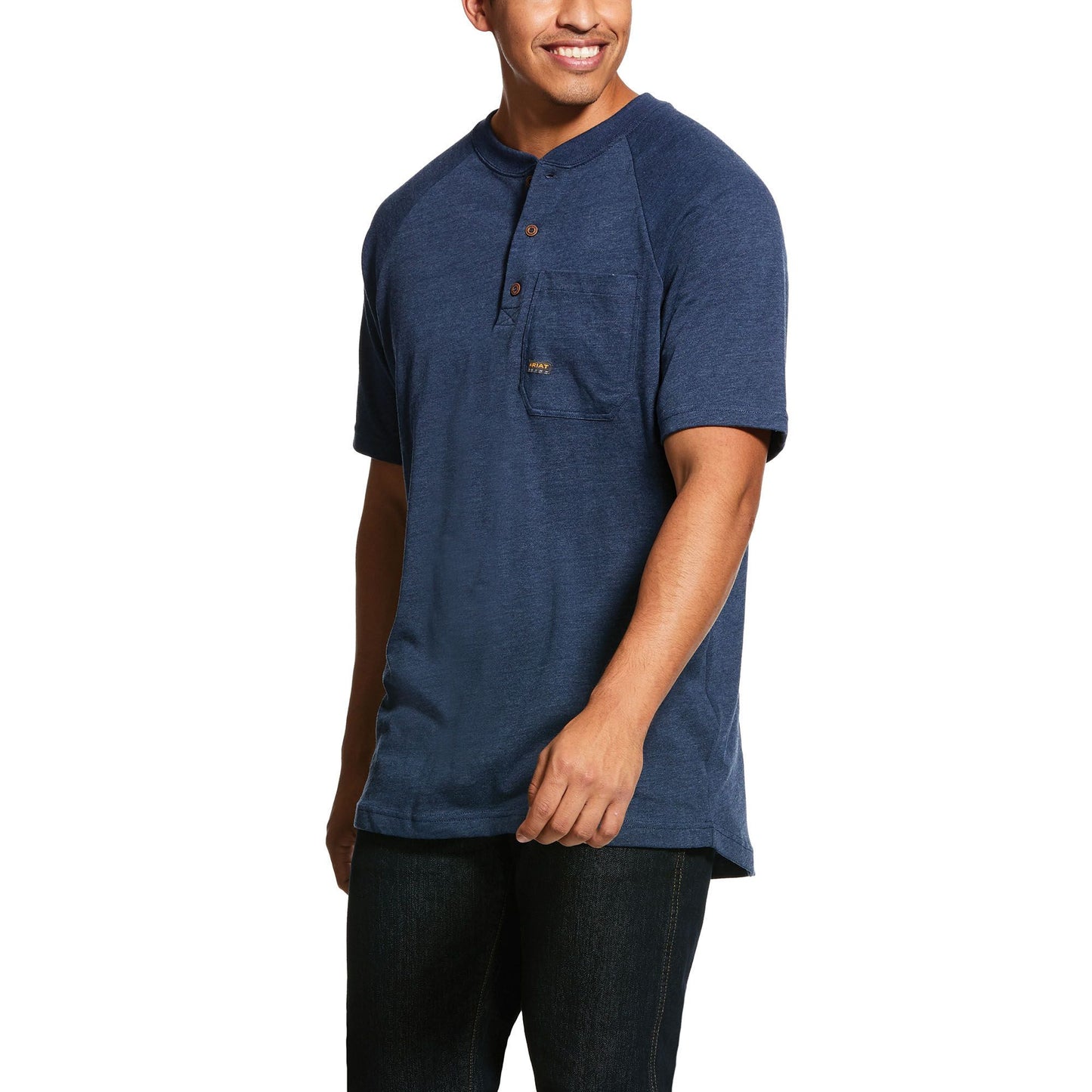 ARIAT REBAR COTTON STRONG HENLEY