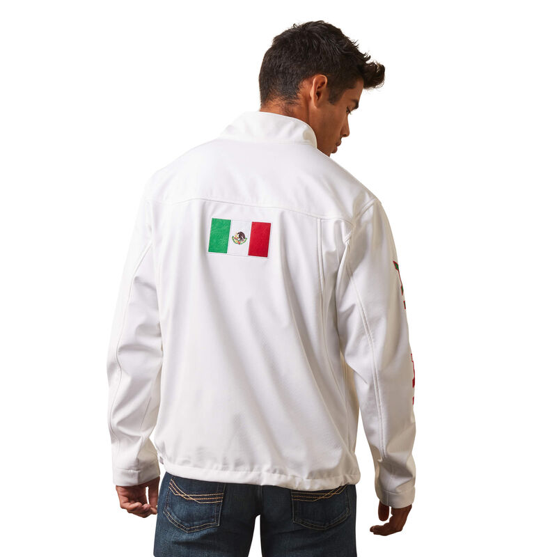 Ariat White New Team Softshell MEXICO Jacket