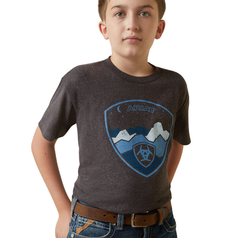 Ariat Boys Charcoal Heather Logoscape T-Shirt