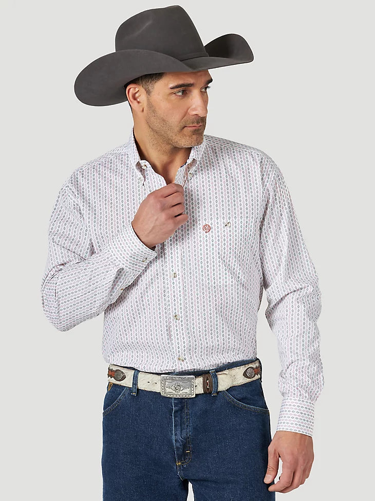 WRANGLER GEORGE STRAIT LONG SLEEVE ROSE DIAMOND SHIRT