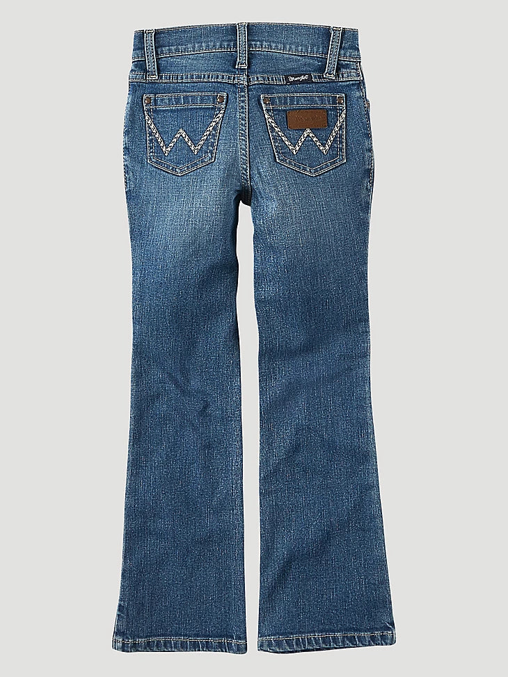 Wrangler Girl's Jasmine Premium Patch Boot Cut Jean