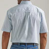 Wrangler Men's George Strait Collection Light Blue Geo Print Short Sleeve Western Shirt