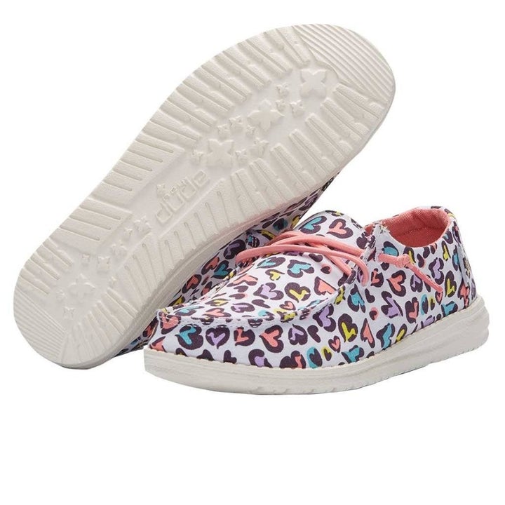Wendy Youth White Leopard HeyDude