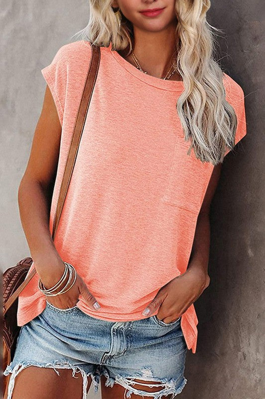 SIMPLE OVERFIT POCKET TEE
