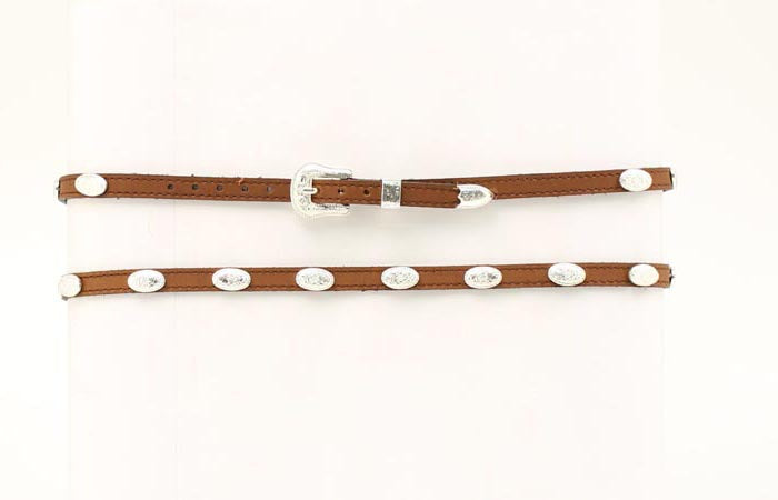 Brown Leather Concho Hatband