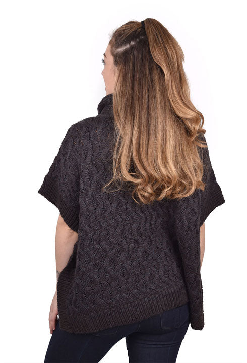 FUZZY SHAWL SWEATER