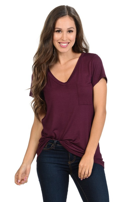 V-Neck Pocket Tee