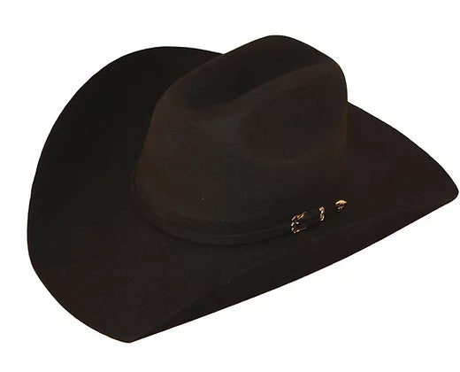 LONE STAR MAVERICK BLACK FELT RCA LOW CROWN HAT