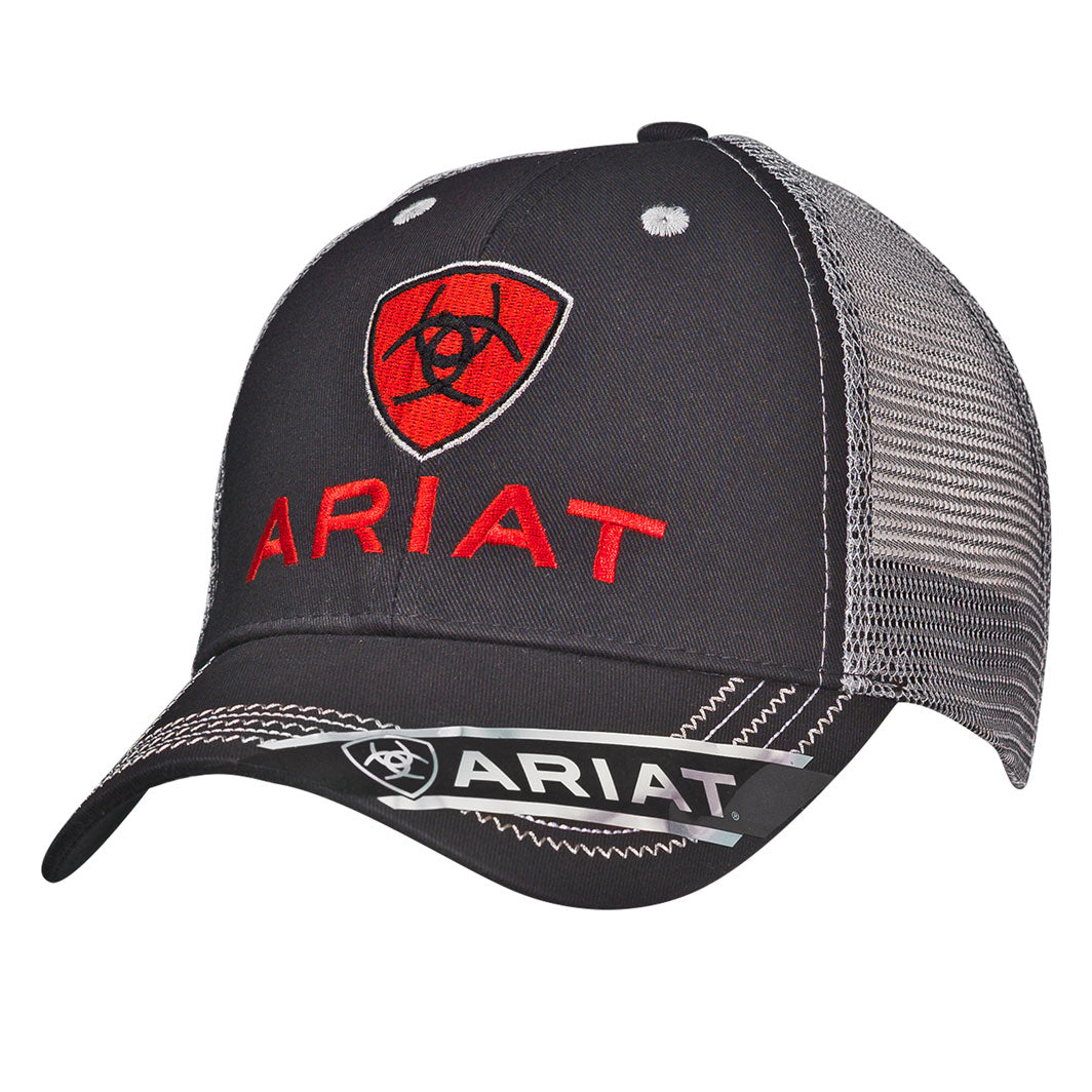Ariat Black/Red Logo Cap