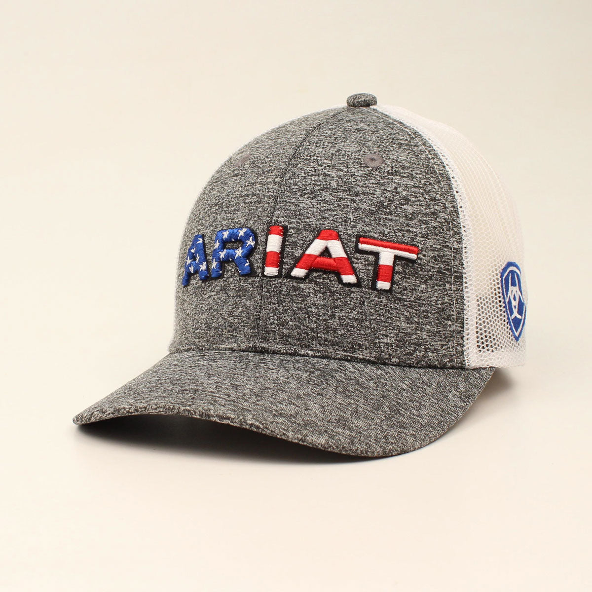 Ariat Grey Embroidered USA Flag Cap