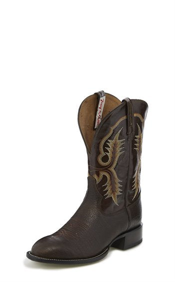 TONY LAMA MEN'S CHOCOLATE STOCKMAN COWBOY BOOT