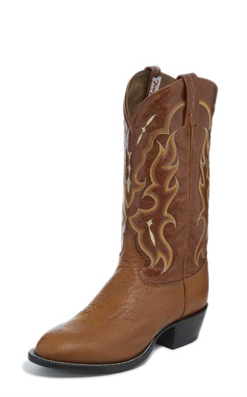 TONY LAMA PEANUT BRITTLE SMOOTH QUILL OSTRICH BOOT