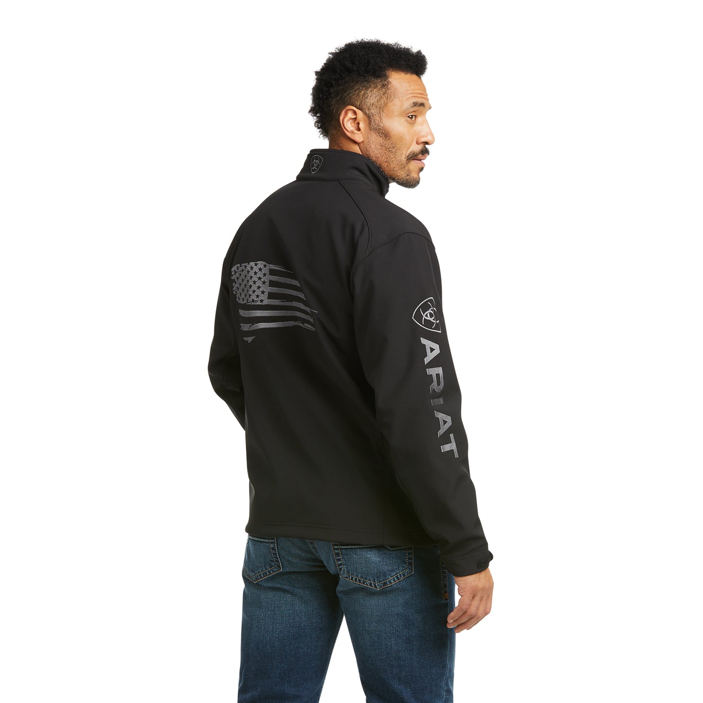 ARIAT LOGO 2.0 PATRIOT BLACK CONCEALED CARRY SOFTSHELL JACKET