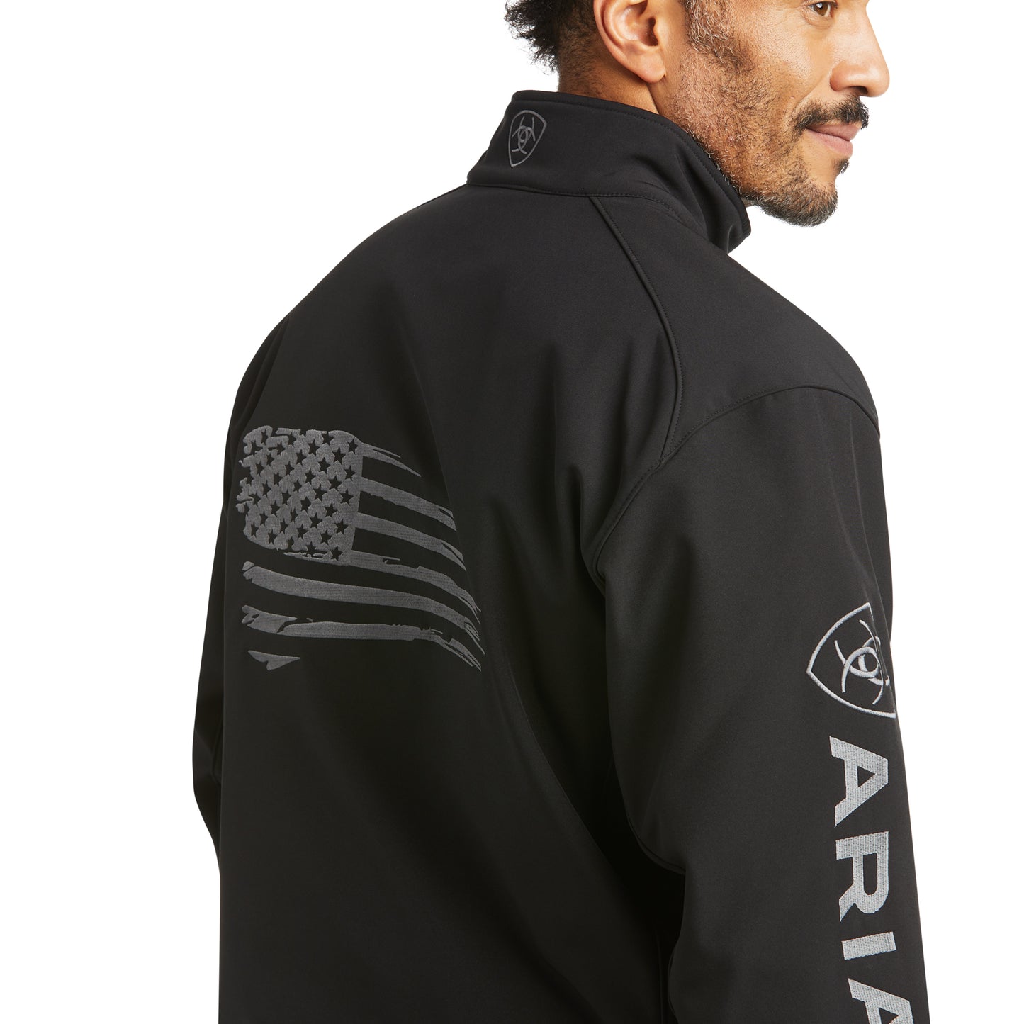 ARIAT LOGO 2.0 PATRIOT BLACK CONCEALED CARRY SOFTSHELL JACKET