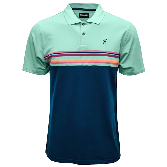 HOOEY "THE MAVERICK" NAVY/BLUE POLO SHIRT