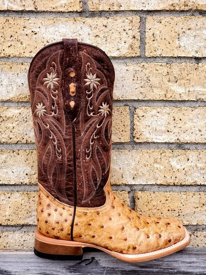 COWTOWN CAMEL OSTRICH PRINT BOOT - Main Image