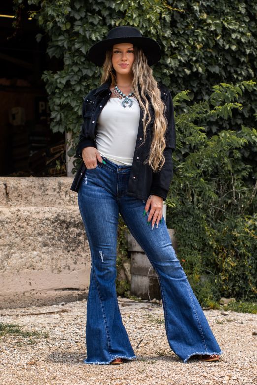Medium Wash Bell Bottom Jean