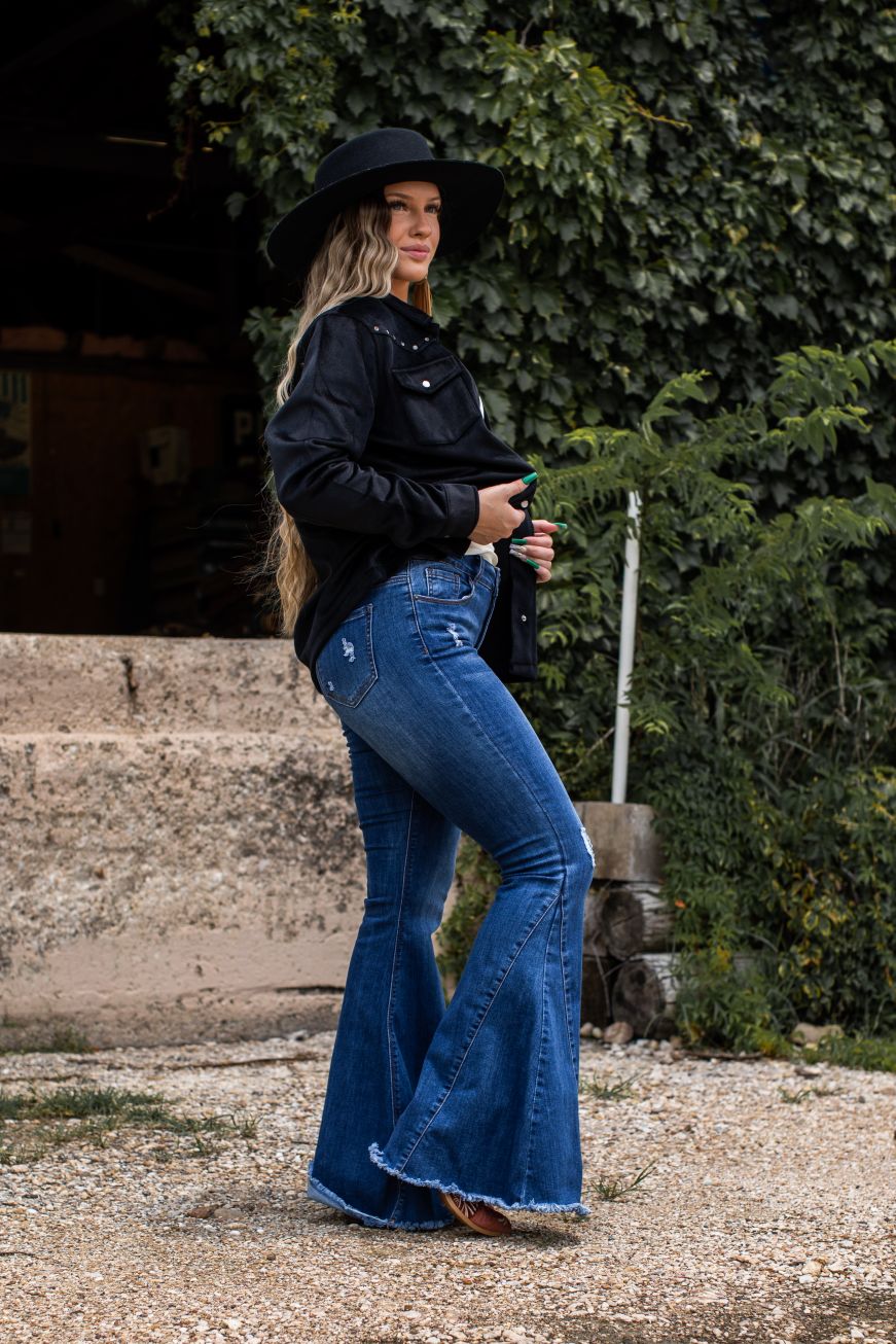 Medium Wash Bell Bottom Jean