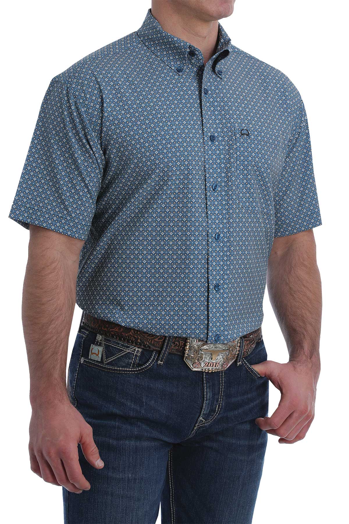 CINCH BLUE CIRCLE ARENAFLEX SHORT SLEEVE SHIRT
