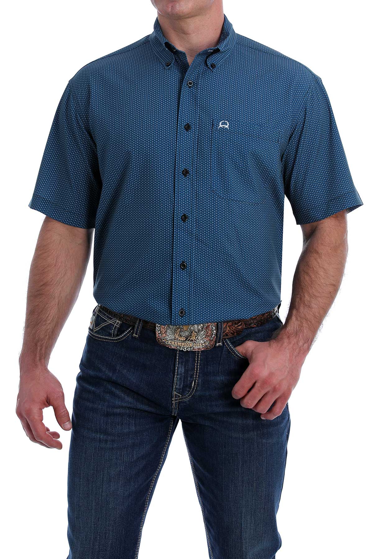 CINCH BLUE SCALE ARENAFLEX SHORT SLEEVE SHIRT