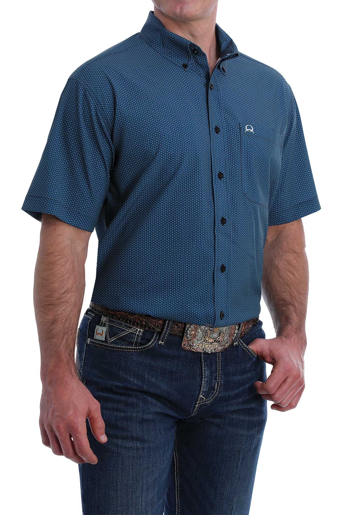 CINCH BLUE SCALE ARENAFLEX SHORT SLEEVE SHIRT