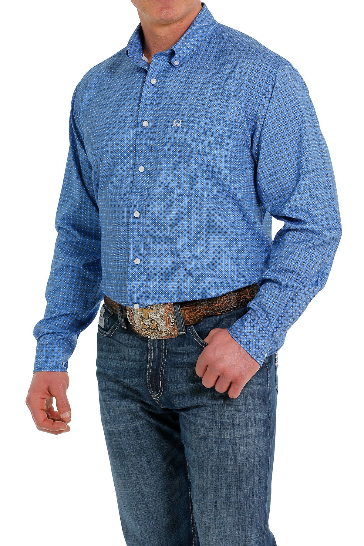 CINCH ARENAFLEX ROYAL BLUE LONG SLEEVE SHIRT