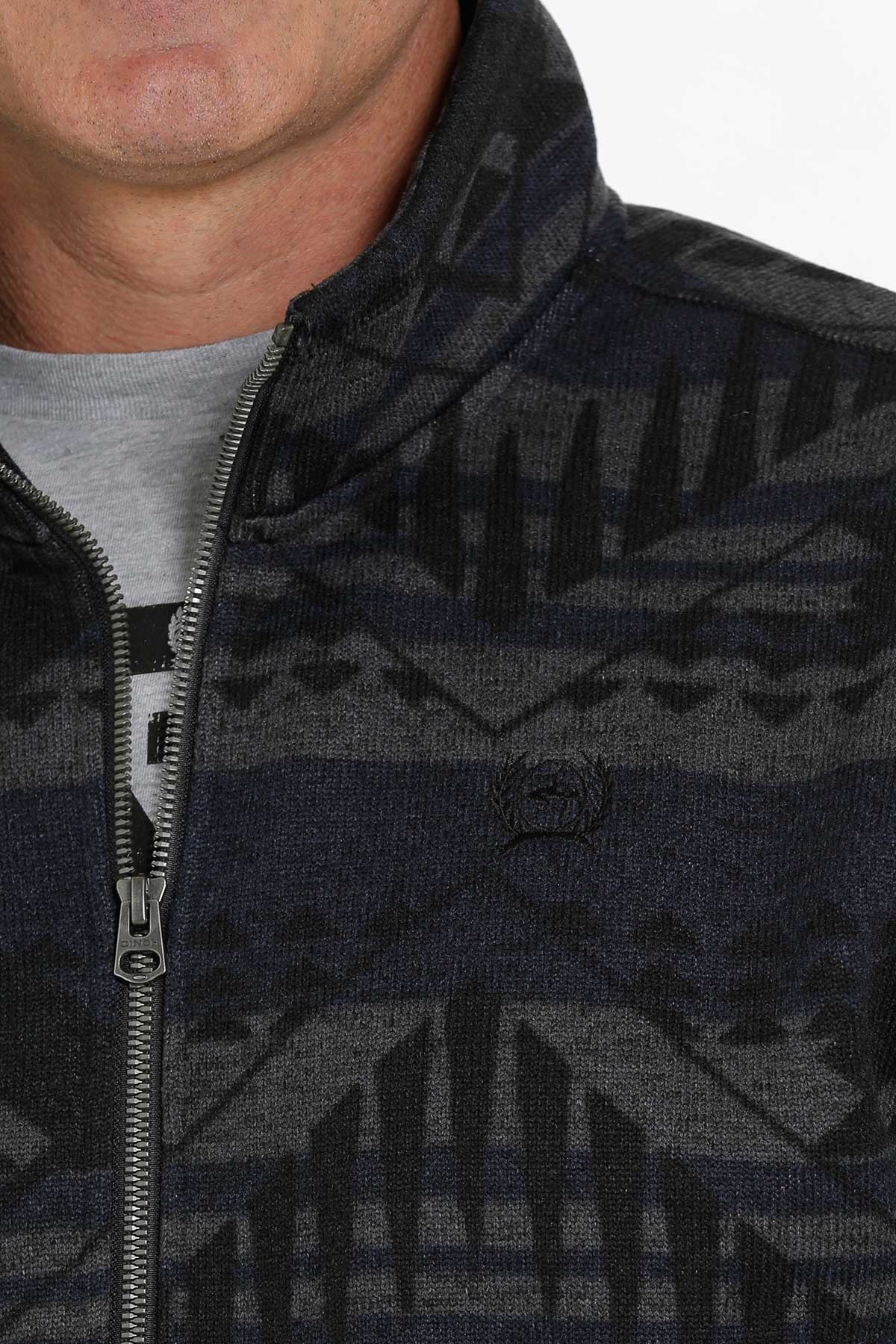 CINCH BLACK AZTEC ZIP SWEATER