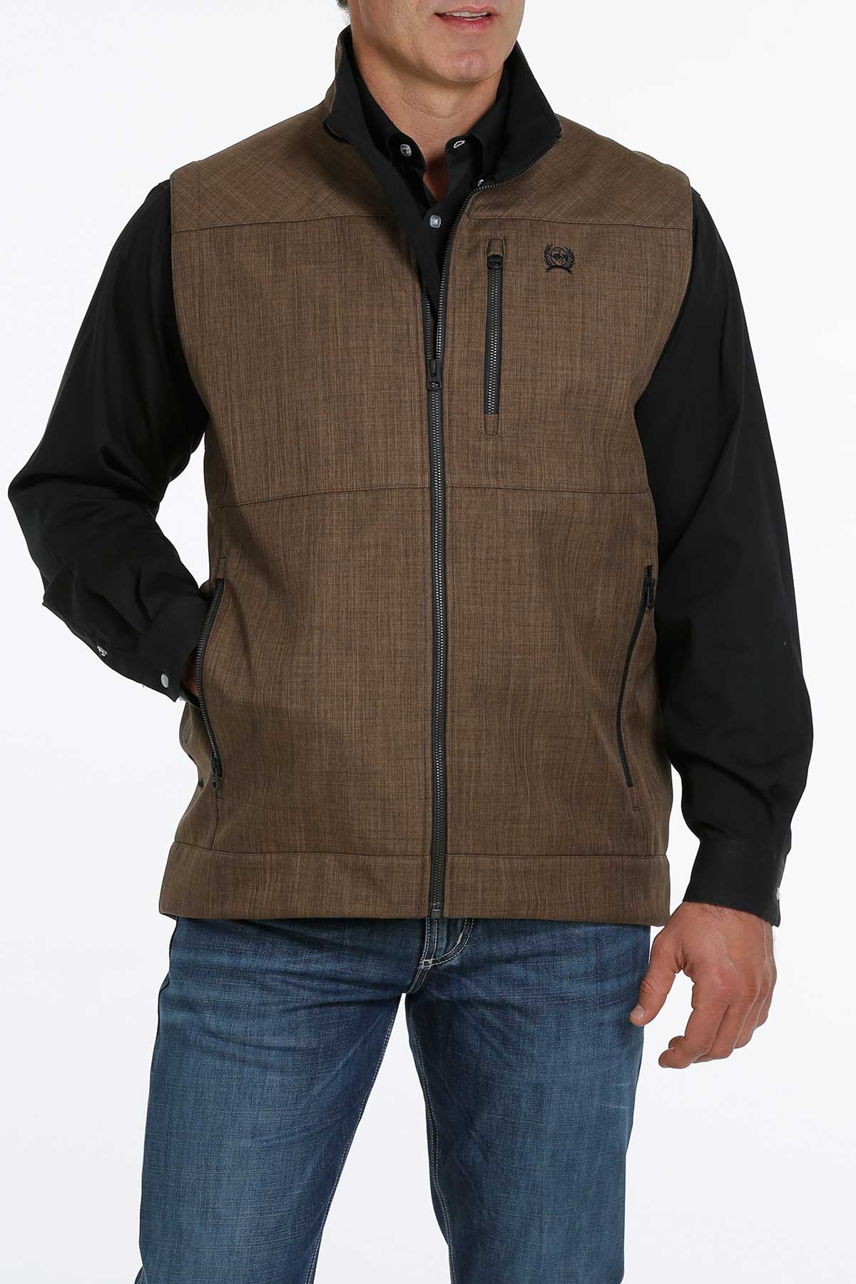 CINCH BROWN BONDED CONCEALED CARRY VEST