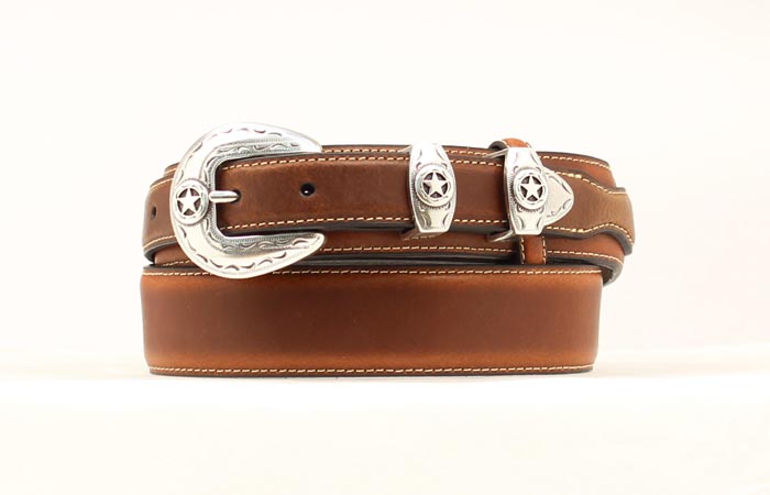 Nocona Men's Brown Ranger Star Belt