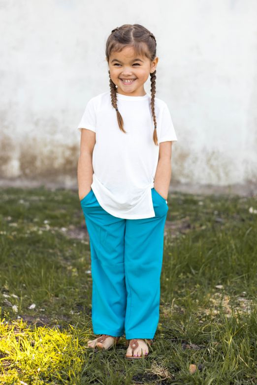GIRLS WIDE LEG PULL ON PANTS