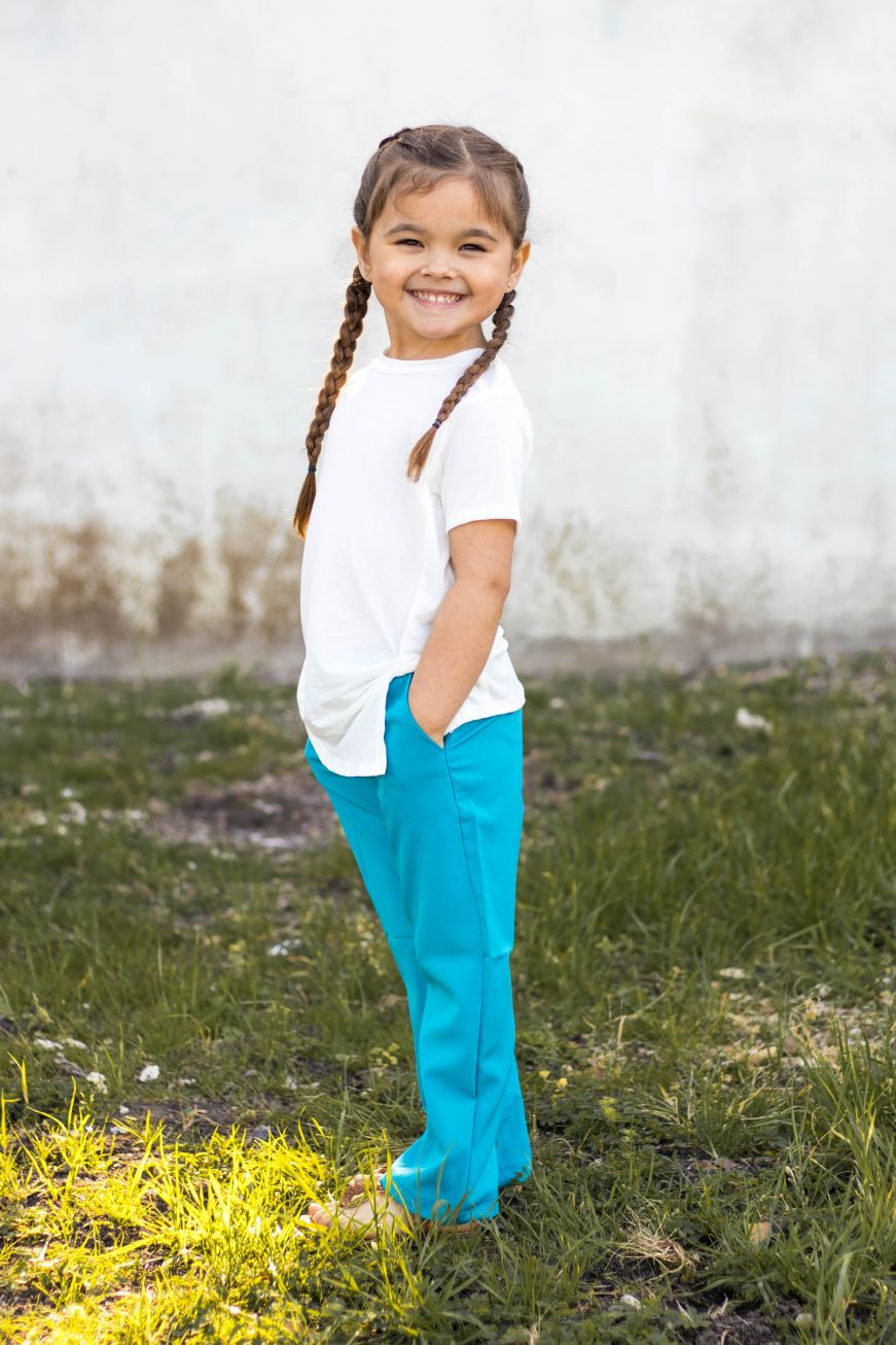 GIRLS WIDE LEG PULL ON PANTS