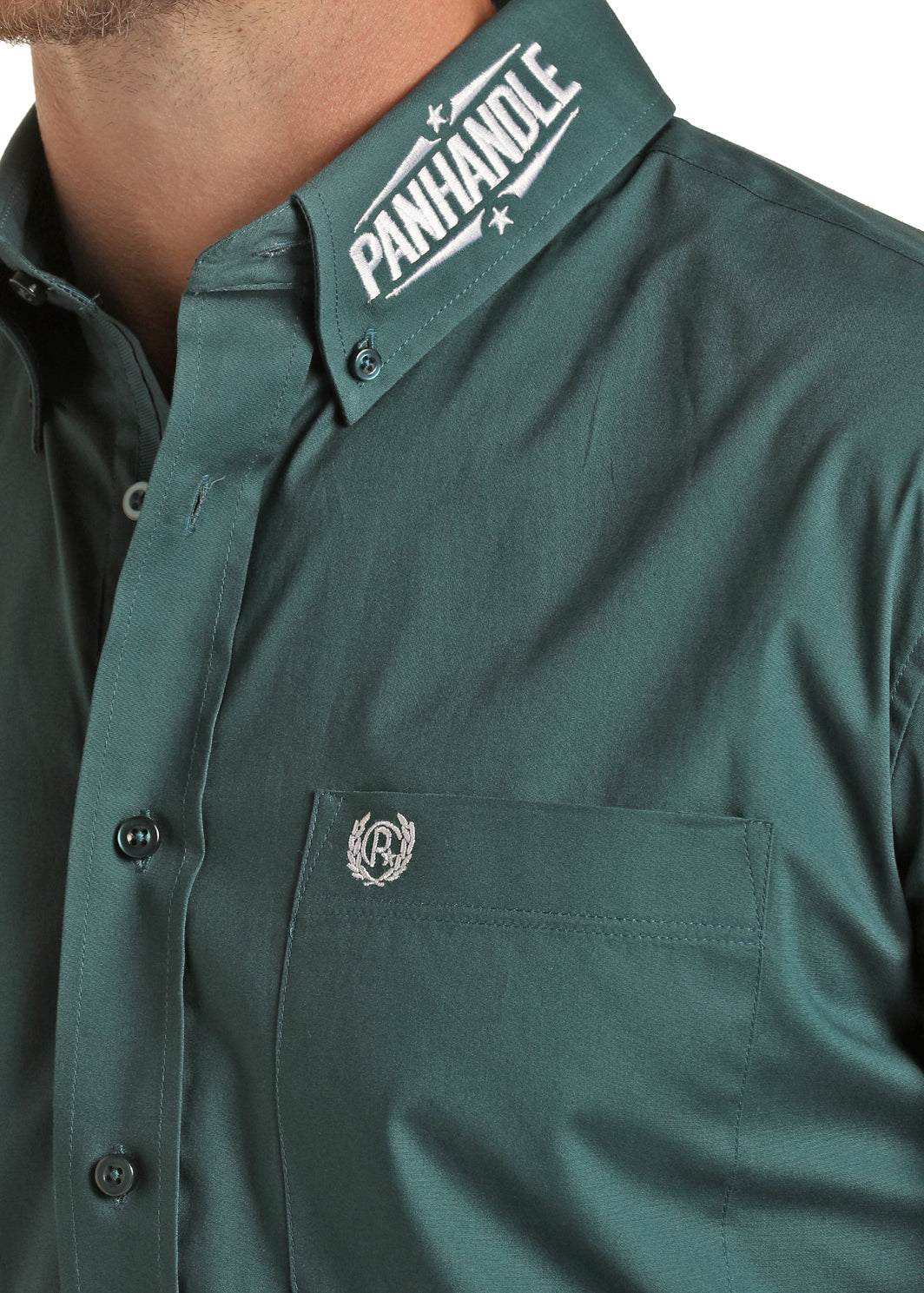 PANHANDLE LOGO SOLID STRETCH POPLIN SHIRT