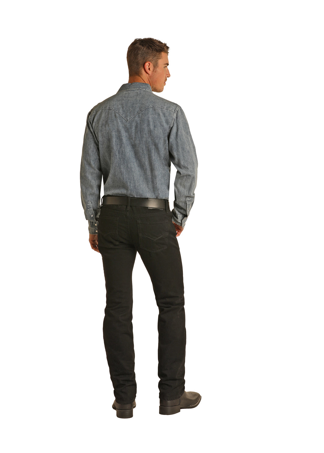 ROCK & ROLL BLACK REVOLVER SLIM STRAIGHT LEG JEAN