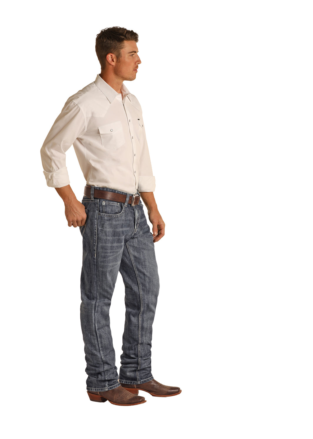 Rock & Roll Denim Double Barrel Stackable Boot Cut Jean