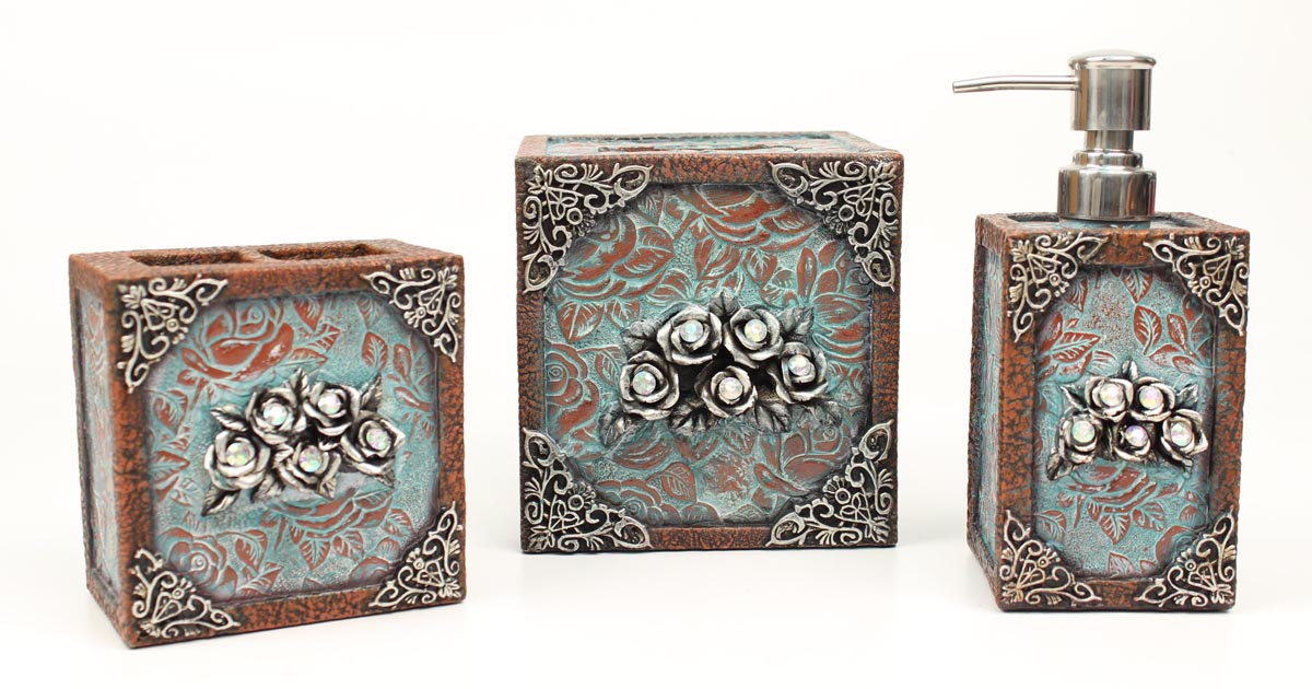 ROSE INLAY BATHROOM SET