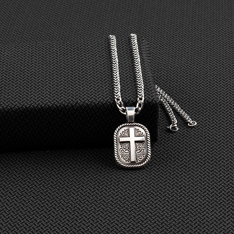 Twister Floral Cross Necklace