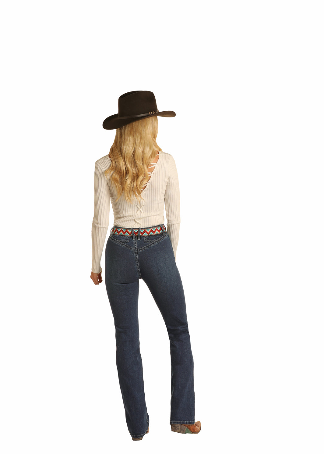 ROCK & ROLL DARK WASH HIGH RISE BOOT CUT