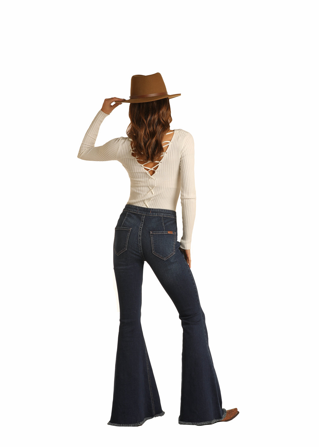 ROCK & ROLL DARK WASH HIGH RISE BARGAIN BELL