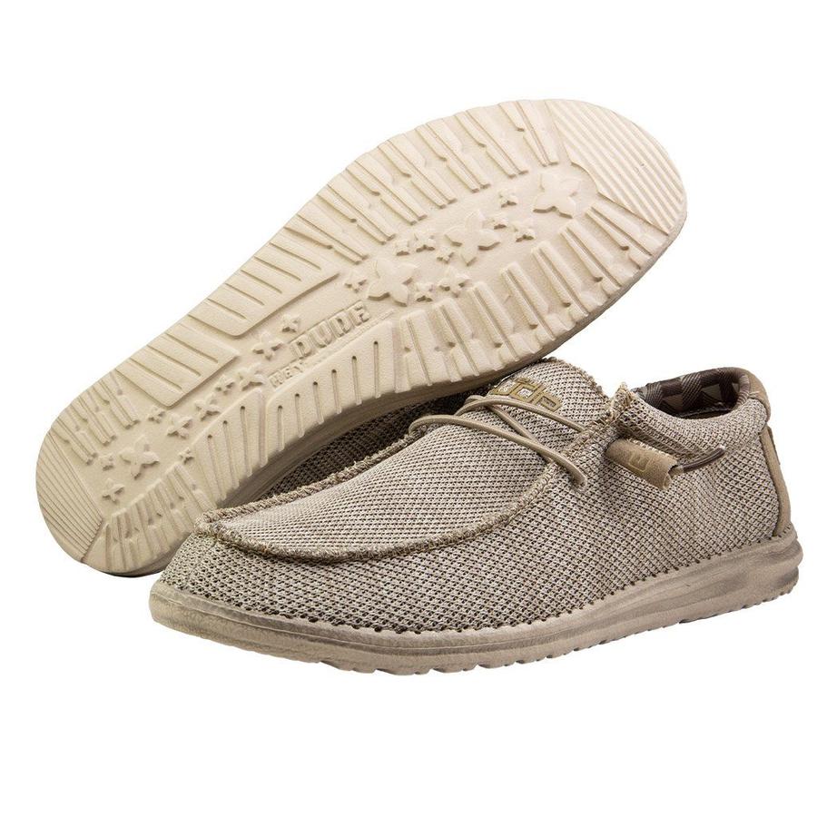 MEN’S WALLY SOX BEIGE HEYDUDE