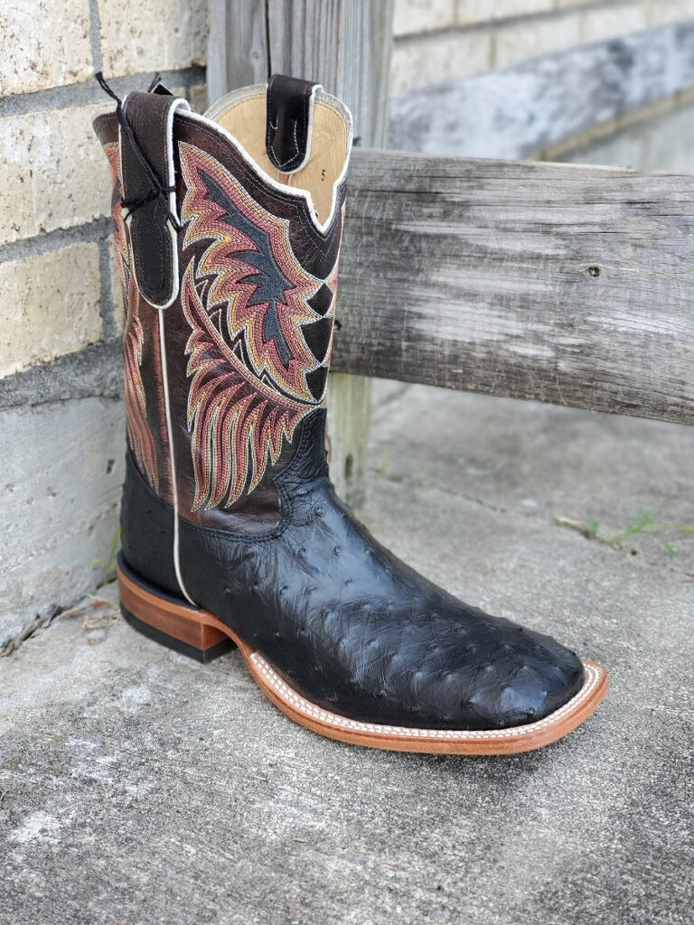 TONY LAMA MEN'S BLACK PROMO OSTRICH BOOT