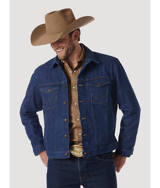 WRANGLER COWBOY CUT UNLINED PREWASHED DENIM JACKET