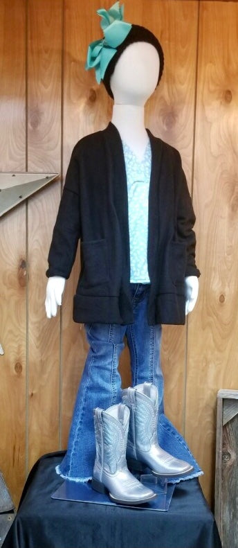 Black Sweater Long Cardigan