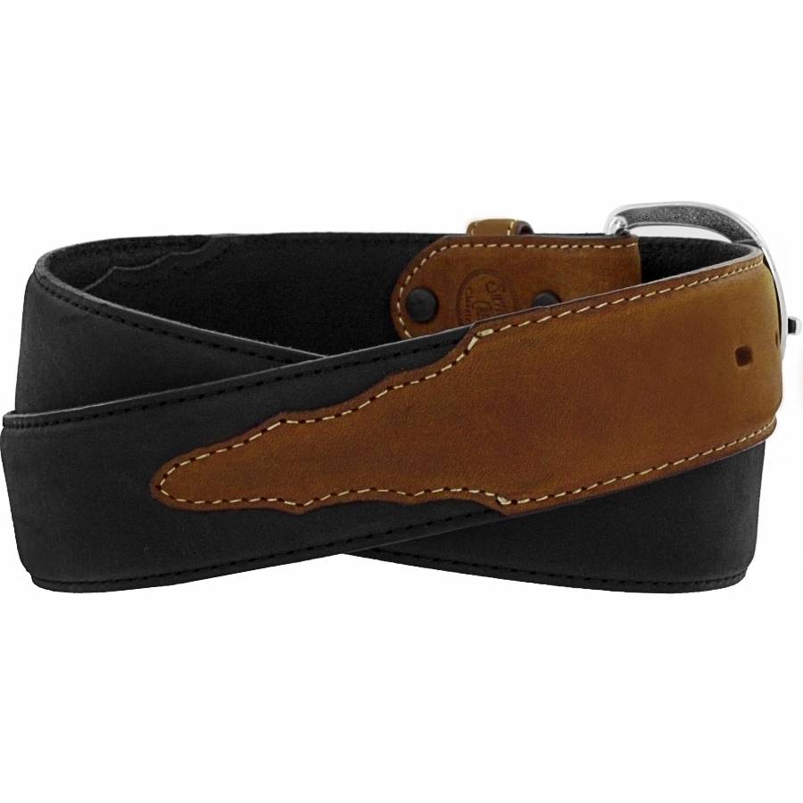 Justin Men's Black/Brown Classic Belt