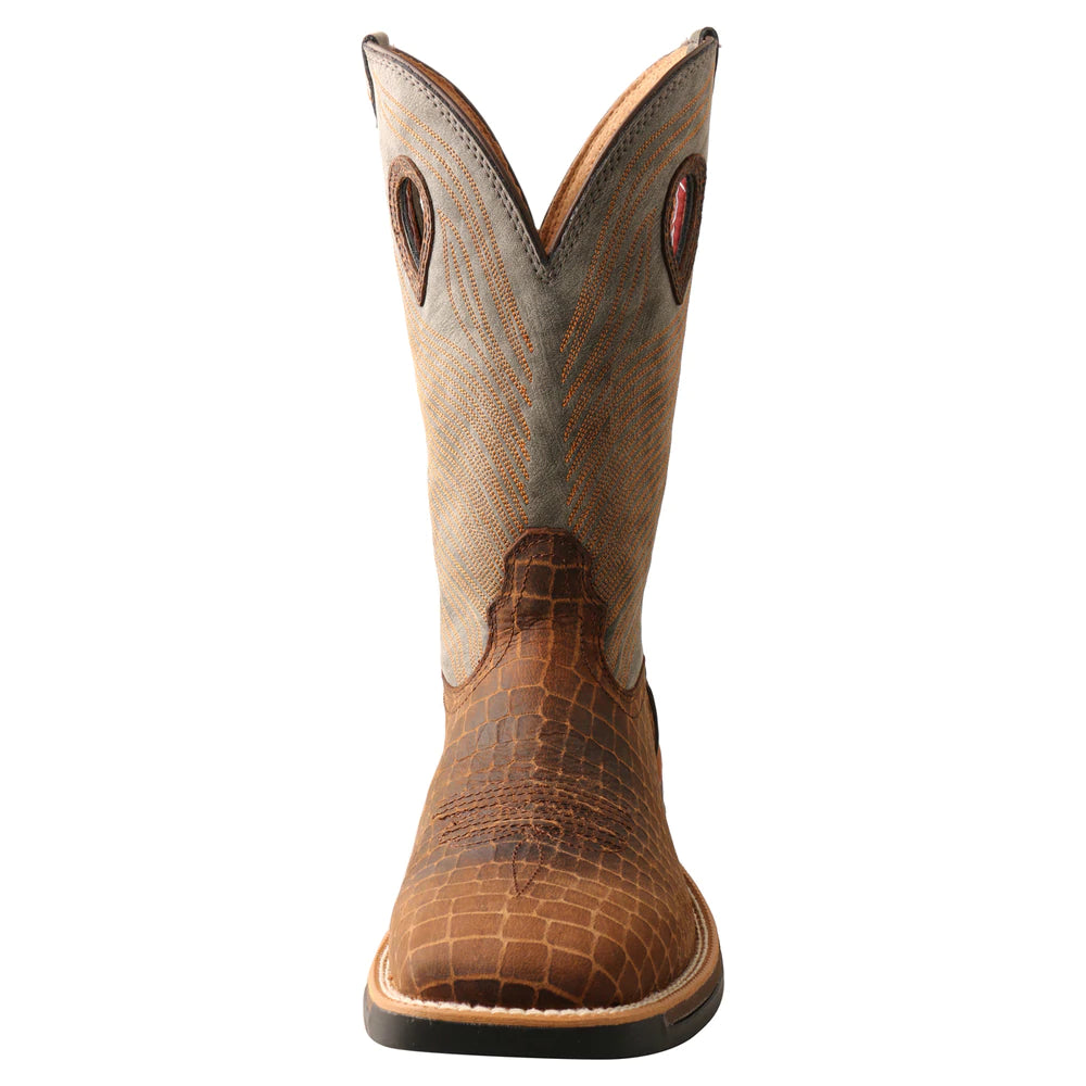 TWISTED X BROWN GATOR PRINT WORK BOOT