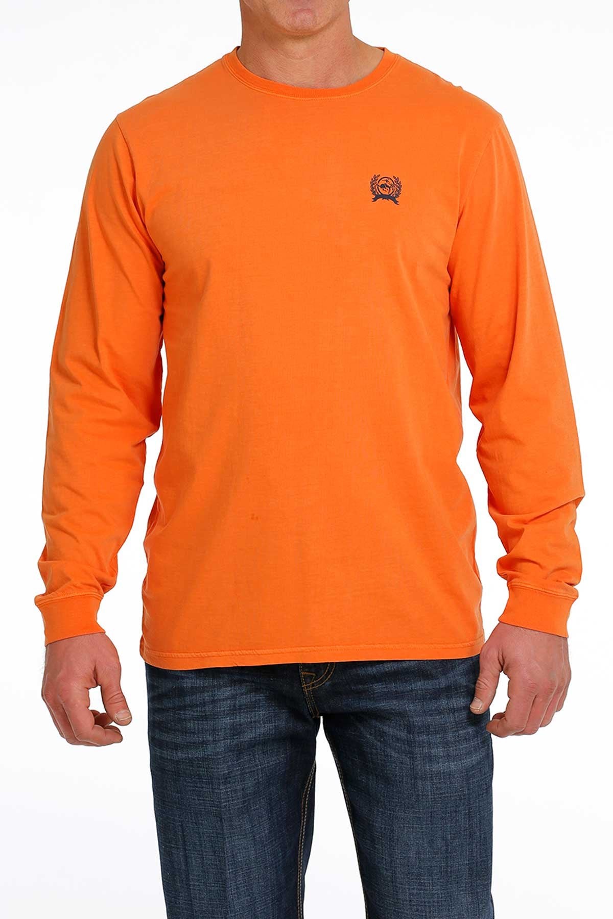 CINCH PREMIUM AUTHENTIC ORANGE LONG SLEEVE T-SHIRT