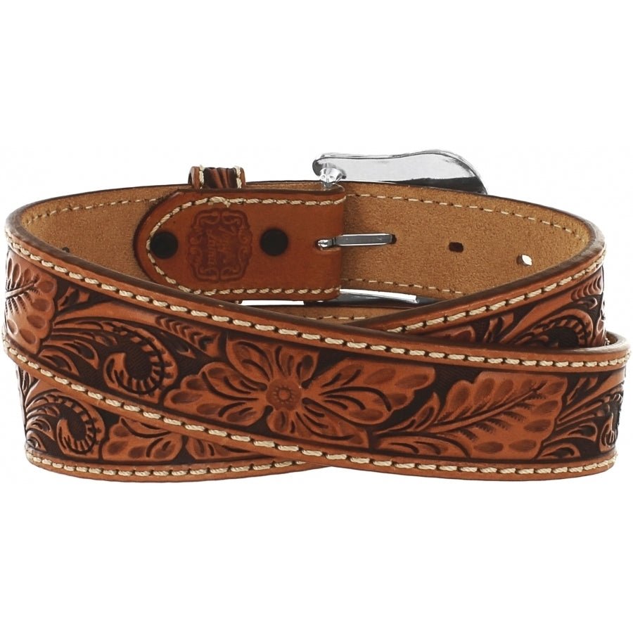 Tony Lama Men's Floral Hand Tooled Belt