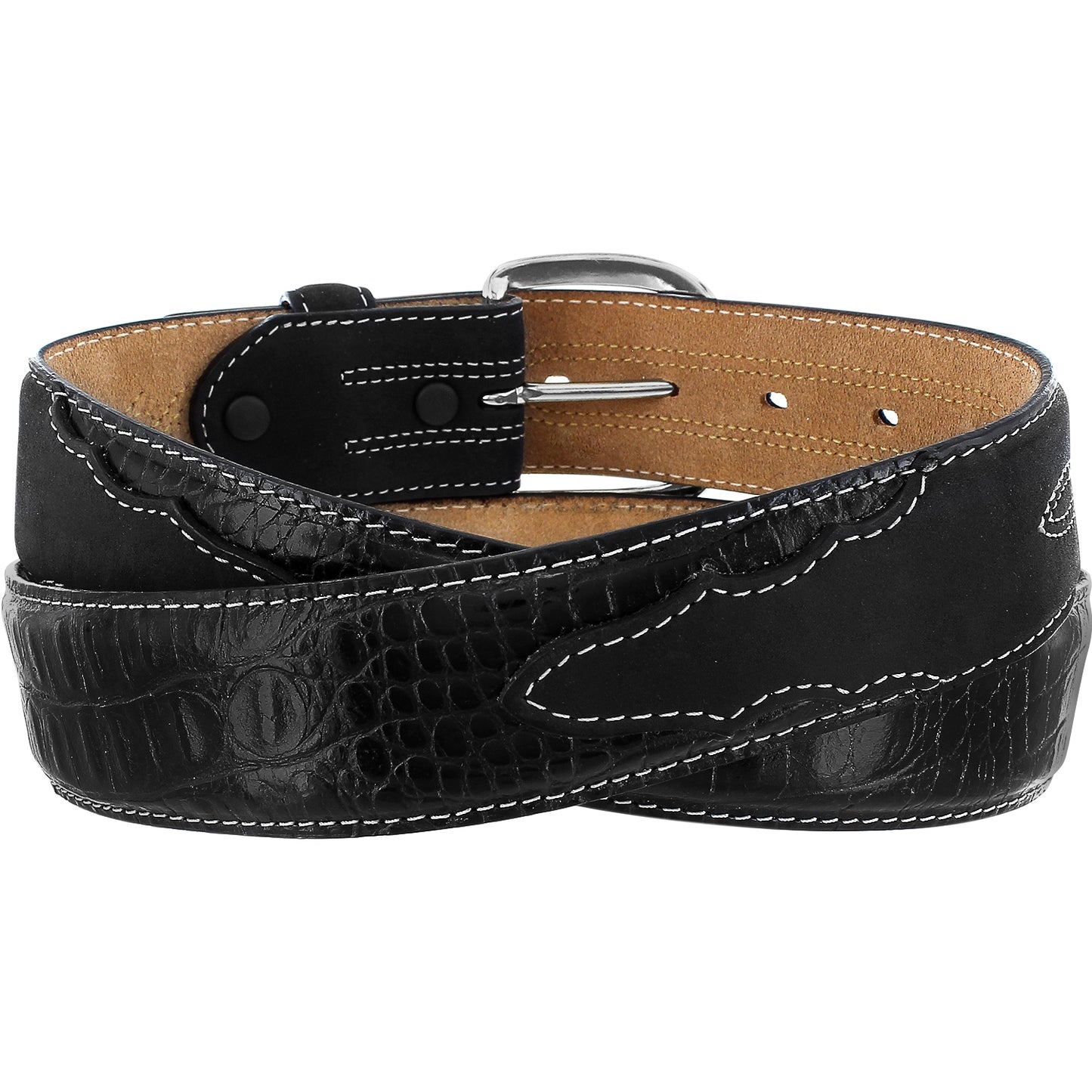 Tony Lama Men's Black Hidalgo Hornback Belt